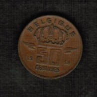 BELGIUM  50 CENTIMES (FRENCH) 1958 (KM # 148.1) - 50 Centimes