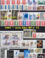 France Année 1991 Conplète NEUFS ** - LUXE Avec BF 13 - 1990-1999