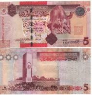 LIBYA  5 Dinars   P72    ND  2009   Camel   &   Monument At Back   UNC - Libye
