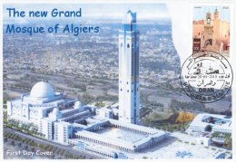 Algeria No. 1713/4 FDC The New Grand Mosque Of Algiers - Mosque Mosquee Moschea Moschee Mezquita - Islam