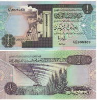 LIBYA  1/2 Dinar   P58c    ND  1991  Signature 5   UNC - Libye