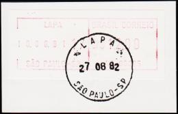 1982. BRASIL CORREIO Cr. $ 12.00 SAO PAULO 27 8 82 (Michel: ) - JF192611 - Franking Labels