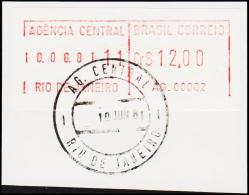 1981. BRASIL CORREIO Cr. $ 12.00 RIO DE JANEIRO 10 JUN 81. (Michel: ) - JF192610 - Frankeervignetten (Frama)