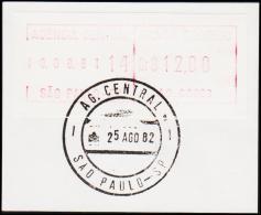 1982. BRASIL CORREIO Cr. $ 12.00 SAO PAULO 25 AGO 82 (Michel: ) - JF192616 - Viñetas De Franqueo (Frama)