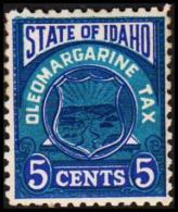 STATE OF IDAHO. OLEOMARGARINE TAX 5 CENTS. (Michel: ) - JF192640 - Non Classificati