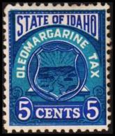 STATE OF IDAHO. OLEOMARGARINE TAX 5 CENTS. (Michel: ) - JF192639 - Unclassified