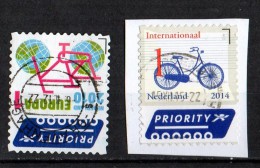 Pays  Bas  2014   Lot De 2 Vélos   Adhésif - Used Stamps