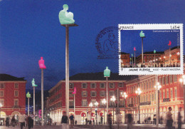 Carte-Maximum FRANCE N° Yvert 4683 (Jaume PLENSA - Place MASSENA) Obl Sp Ill 1er Jour - 2010-2019