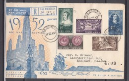 South-Africa 1952,5V,set,van Riebeek Festival,on Airmailcover To Holland,(L2109) - Autres - Afrique