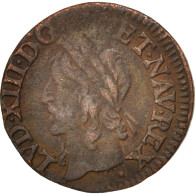 Monnaie, France, Louis XIII, Double Tournois De Warin, Tête à Gauche, Double - 1610-1643 Lodewijk XIII Van Frankrijk De Rechtvaardige