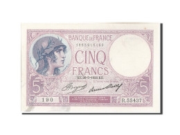 Billet, France, 5 Francs, 5 F 1917-1940 ''Violet'', 1933, 1933-05-26, TTB - 5 F 1917-1940 ''Violet''