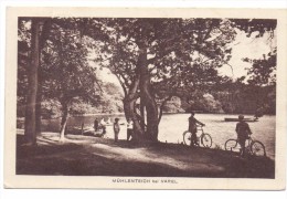 2930 VAREL, Mühlenteich, 1913, Radfahrer, Belebte Szene - Varel