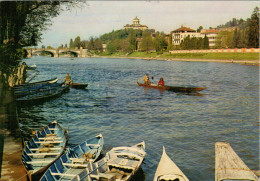 TORINO  BARCHE  SUL  PO  A  PONTE  UMBERTO     (VIAGGIATA) - Fiume Po