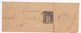 Portion De Bande De Journal Type Sage1 C. Noir - Circulé 1900 - Streifbänder