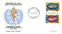 Mali 0088/89 Fdc Siège De L'OMS , Caducée - OMS