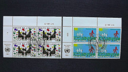 UNO-Genf 202/3 Eckrandviererblock ´A´, Oo/ESST, Konvention Der Vereinten Nationen über Die Rechte Des Kindes - Used Stamps