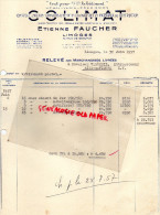 87 - LIMOGES - FACTURE COLIMAT - COMPTOIR LIMOUSIN BATIMENT- ETIENNE FAUCHER-10 RUE DE BEAUPUY- 1957 - 1950 - ...