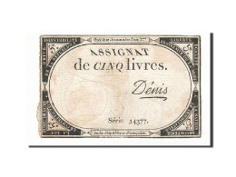 Billet, France, 5 Livres, 1793, 1793-10-31, Denis, TB, KM:A76, Lafaurie:171 - Assignats