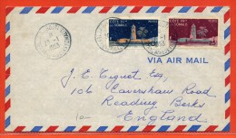 CÔTE DES SOMALIS LETTRE DE 1953 DE DJIBOUTI POUR READING BERKS ANGLETERRE - Covers & Documents