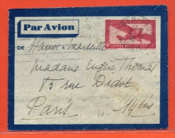 INDOCHINE AEROGRAMME 36C DE 1935 DE BEN-THUY POUR PARIS FRANCE - Storia Postale