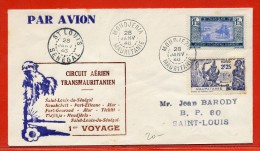 MAURITANIE LETTRE DE 1946 DE MOUDJERA POUR SAINT LOUIS SENEGAL - Storia Postale