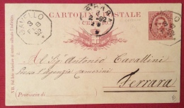 GAVELLO  Collettoria  SU INTERO POSTALE - 1892 - Stamped Stationery