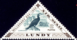 BIRDS-MARINE WEB FOOTED BIRDS-COROMORANT-ODD SHAPED-AIRMAIL-LUNDY-MNH-B3-419 - Albatrosse & Sturmvögel