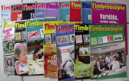 Lot De 16 Revues "Timbroscopie" 1985-1993. - Frans (vanaf 1941)