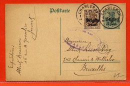 BELGIQUE OCCUPATION ALLEMANDE ENTIER POSTAL DE 1916 DE CHARLEROI - Occupation Allemande