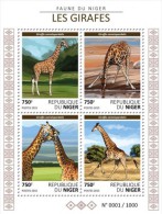 Niger 2016, Animals, Giraffes, 4val In BF - Giraffes