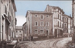 CARTE POSTALE ORIGINALE ANCIENNE COULEUR : LOUDES  BORUE  PLACE DE LA MAIRIE  CAFE DU NORD  HAUTE LOIRE (43) - Loudes