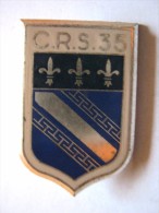 INSIGNE DE LA POLICE NATIONALE CRS COMPAGNIE REPUBLICAINE DE SECURITE C.R.S 35 TROYES Y. DELSART - Police & Gendarmerie