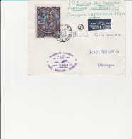 LETTRE - PREMIERE LIAISON -PARIS -DUSSELDORF- HAMBOURG - PAR LUFTHANSA - 31 MARS 1965 - First Flight Covers