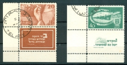 Israel - 1950, Michel/Philex No. : 30/31, - Used - Full Tab - - Used Stamps (with Tabs)