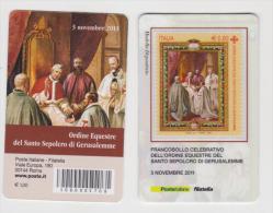 2011 - ITALIA -  TESSERA FILATELICA ORDINE EQUESTRE DEL SANTO SEPOLCRO DI GERUSALEMME - Cartes Philatéliques