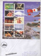 JAPAN YEAR 2010 IN TURKEY SOUVENIR SHEET COVER USED 14-18.09.2010 - Storia Postale