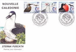 NOUVELLE CALEDONIE 1995 @ Enveloppe Premier Jour FDC Oiseaux De Mer - Sterna Fuscata Fregata Minor - Larus - Anous - FDC