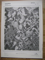 GRAND PHOTO VUE AERIENNE  66 Cm X 48 Cm De 1979  FLEURUS - Cartes Topographiques