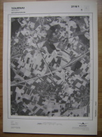 GRAND PHOTO VUE AERIENNE  66 Cm X 48 Cm De 1979 TOURNAI BLANDAIN - Cartes Topographiques