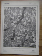 GRAND PHOTO VUE AERIENNE  66 Cm X 48 Cm De 1979 JURBISE - Cartes Topographiques