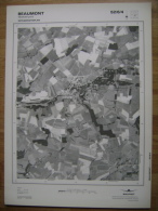 GRAND PHOTO VUE AERIENNE  66 Cm X 48 Cm De 1985 BEAUMONT BARBENCON - Cartes Topographiques