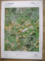 GRAND PHOTO VUE AERIENNE  66 Cm X 48 Cm De 1979 LA LOUVIERE HAINE SAINT PAUL - Cartes Topographiques