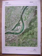 GRAND PHOTO VUE AERIENNE  66 Cm X 48 Cm De 1984  LIEGE HERSTAL - Cartes Topographiques