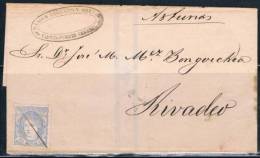 1872.- PUENTES CESURES A RIVADEO - Cartas & Documentos