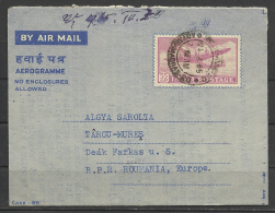 India, Aerogramme To Romania, 1965. - Aerogramas