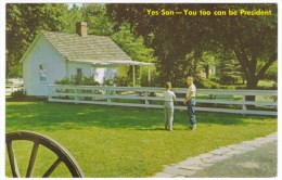 US President Hoover, Herbert Hoover's Birthplace West Branch Iowa, C1950s/60s Postcard - Presidentes