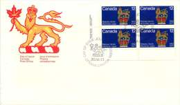 1977   Canadian Governors General   LL Plate Block  Sc 735 - 1971-1980