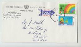 E487-1983 KANADISCHENSNWEHR Mit ONU In ZYPERN-LUFT POST+L4 KAPLAN (RC)+K1 - Postal History
