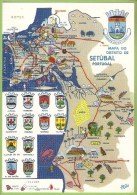 Setúbal - Mapa - Brasão - Almada - Sesimbra - Seixal - Montijo - Sines - Costa Da Caparica - Cacilhas - Grândola - Map - Setúbal