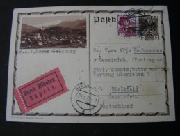 == Austria, Expres Bildkarte , Zeitdokument An  Alja Rachmanowa, Russiche Schriftellerin - Storia Postale